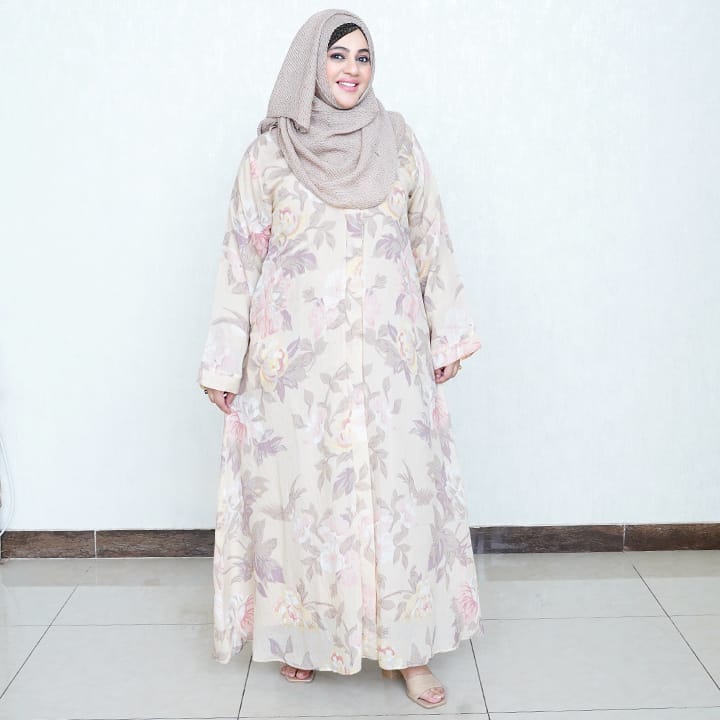 PASTEL BEIGE FLORAL LAWN