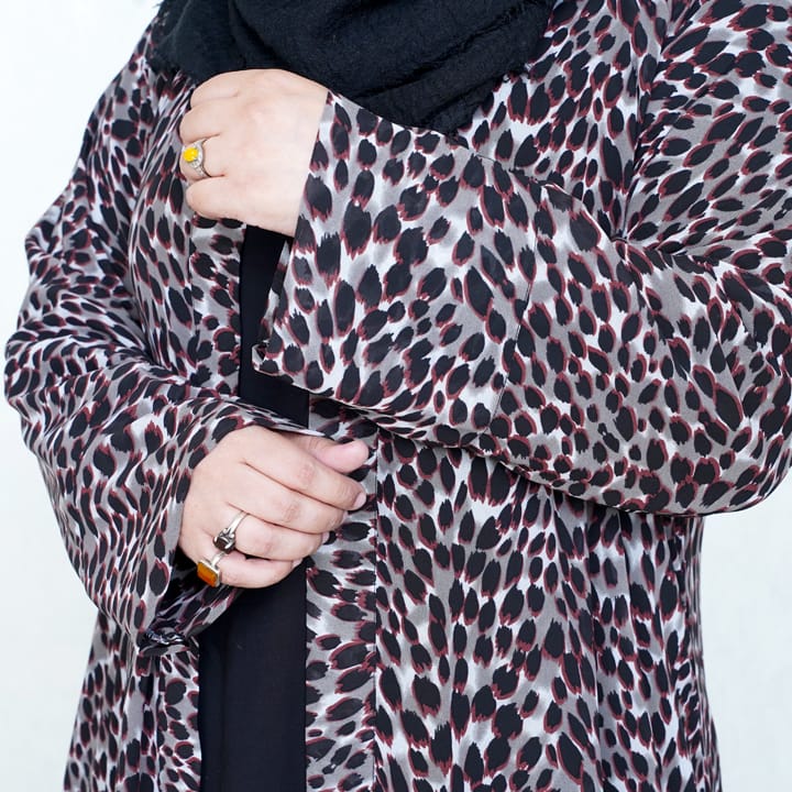 BROWN & BLACK LEOPARD CHIFFON