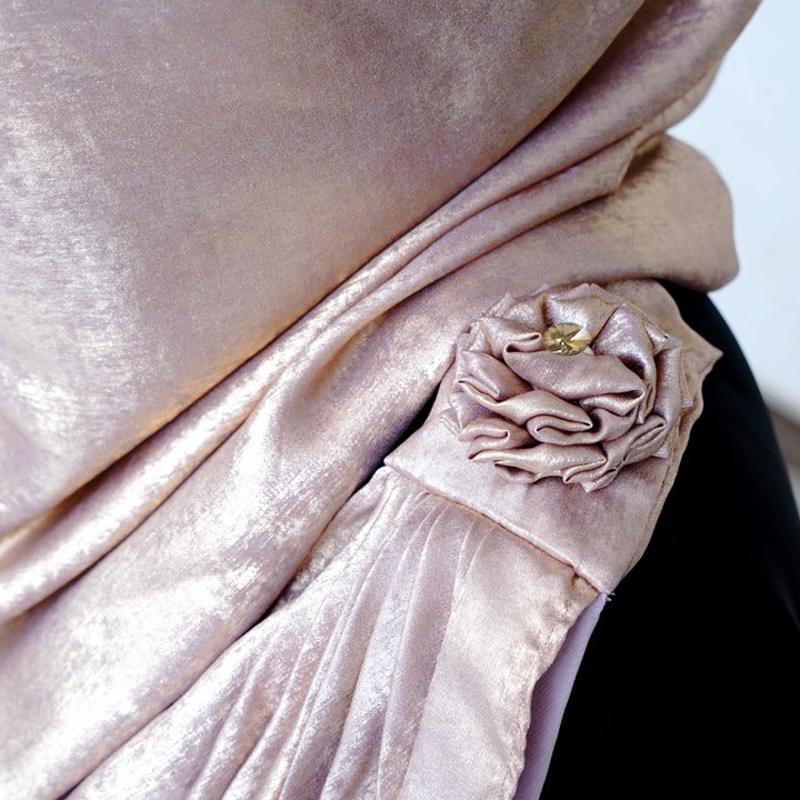 ROSE GOLD- MARBLE SHIMMER SILK