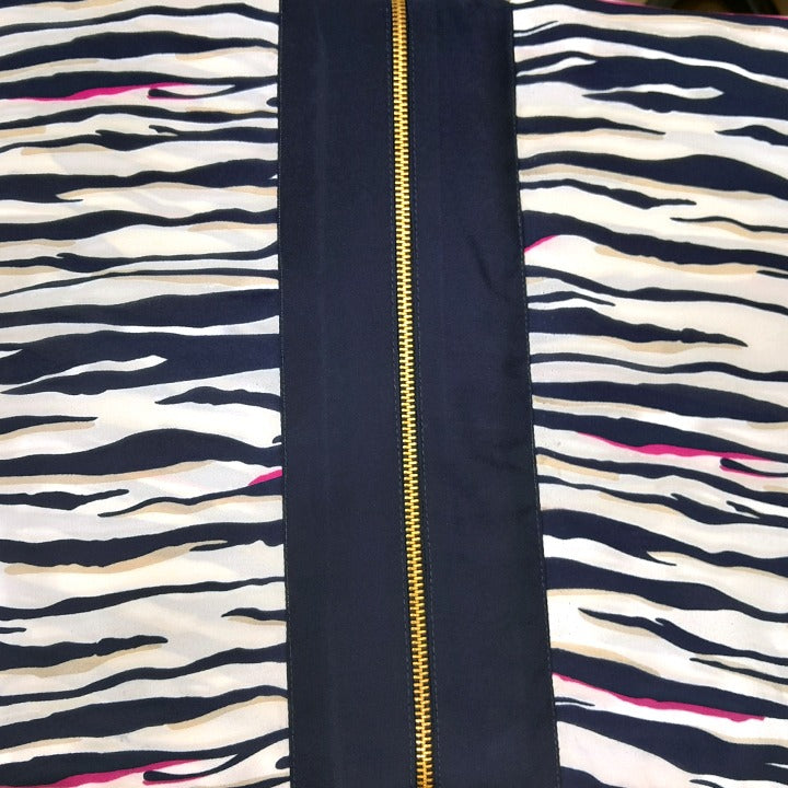 BLUE & WHITE ZEBRA - GEORGETTE