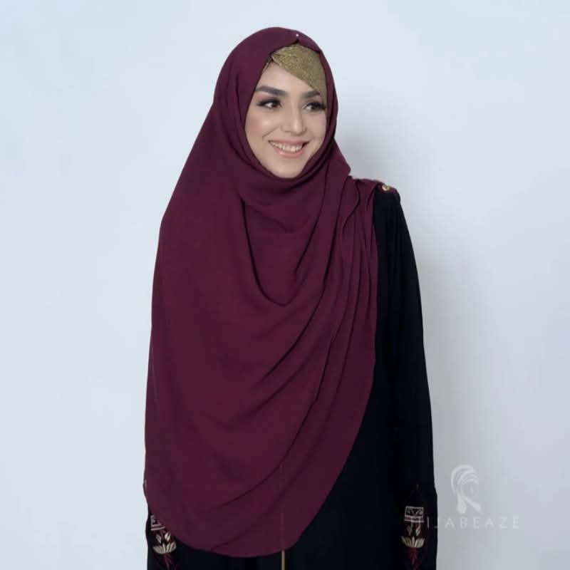 MAROON – KOREAN CHIFFON