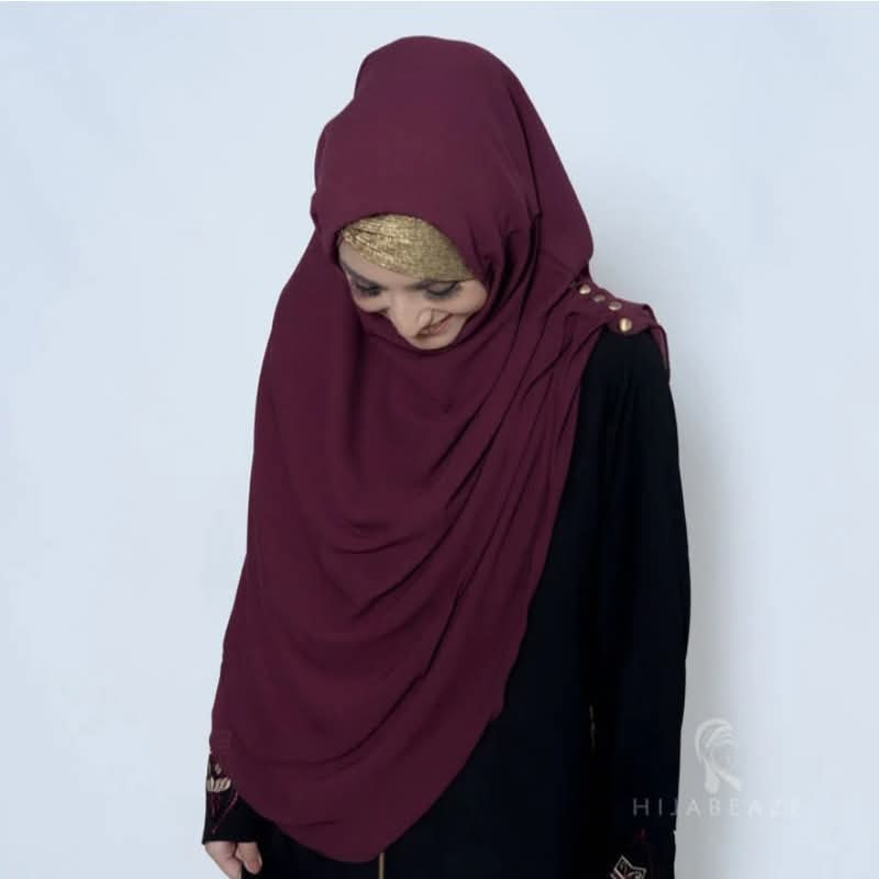 MAROON – KOREAN CHIFFON