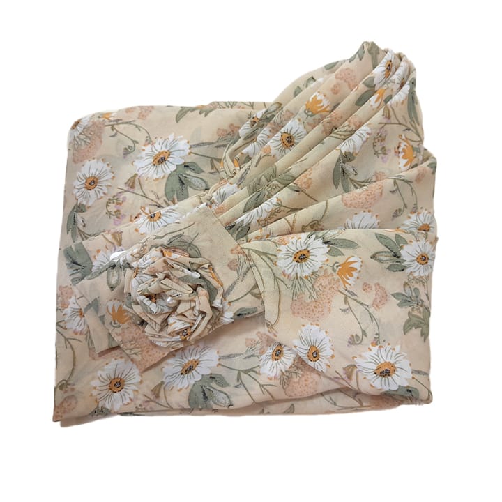 WHITE VINTAGE DAISIES - CHIFFON