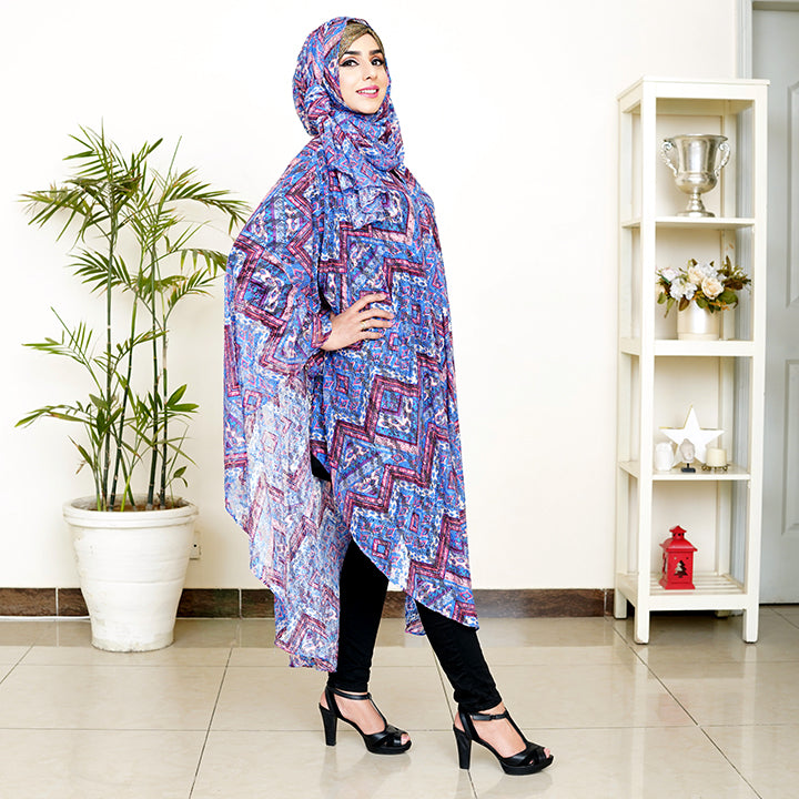BLUE ZICZAC LACE