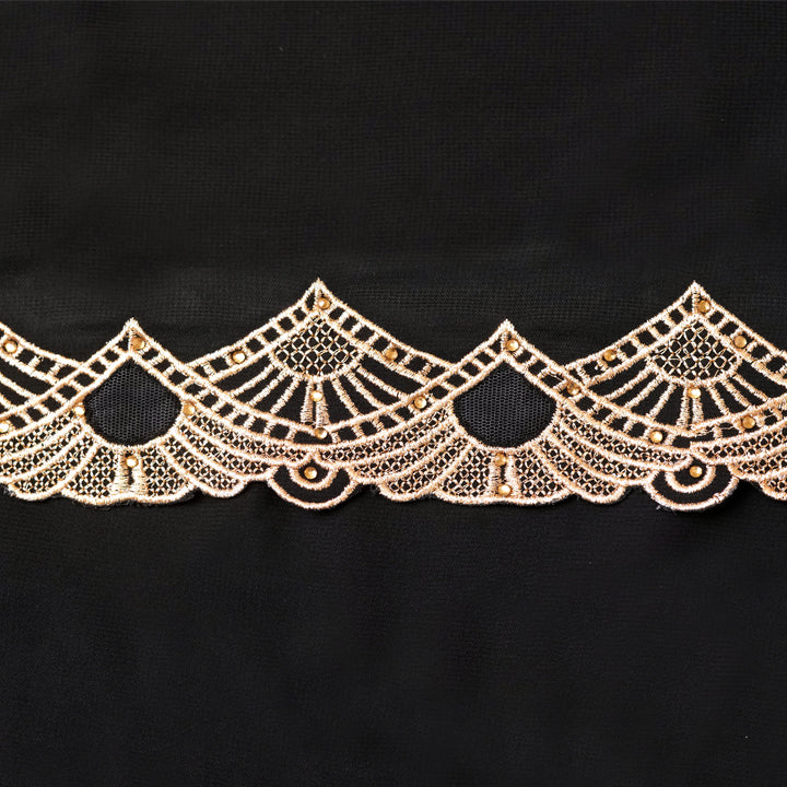 BLACK WITH GOLD THREAD WORK 3