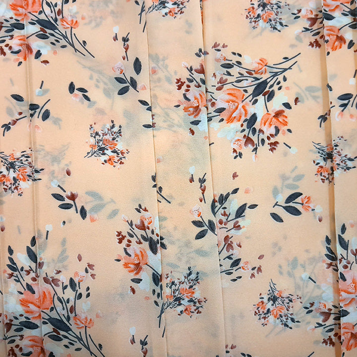 BOTANICAL PEACH GEORGETTE