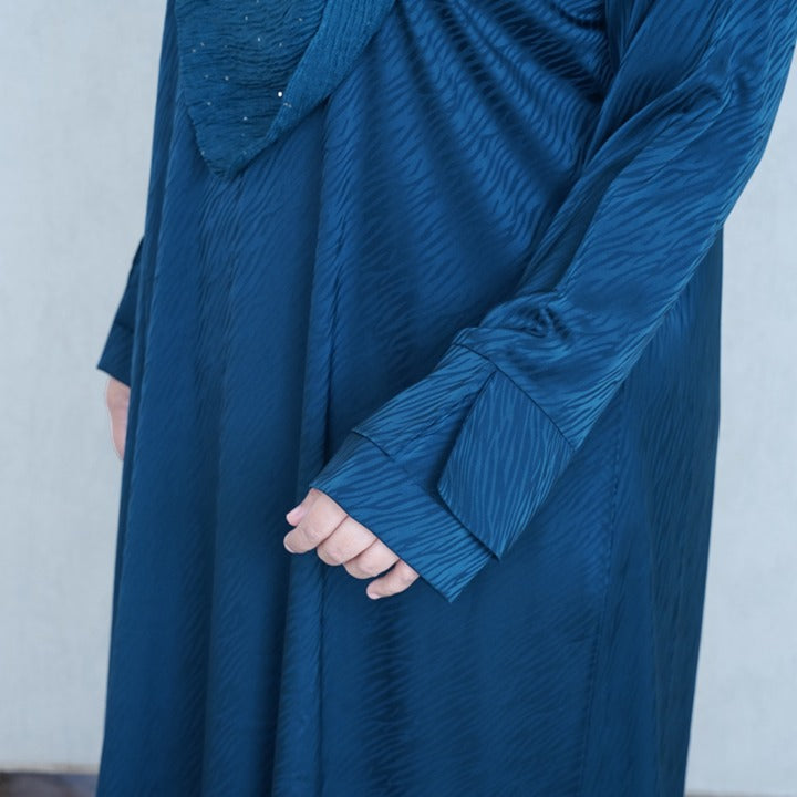 TEAL SELF ZEBRA - SILK