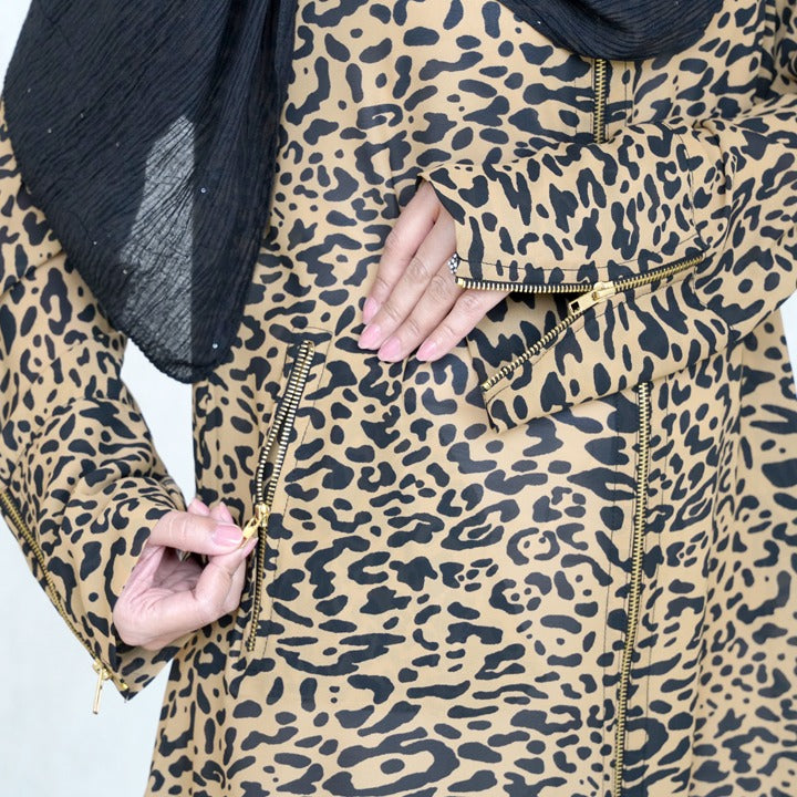 CHOCCO BLACK LEOPARD - GEORGETTE