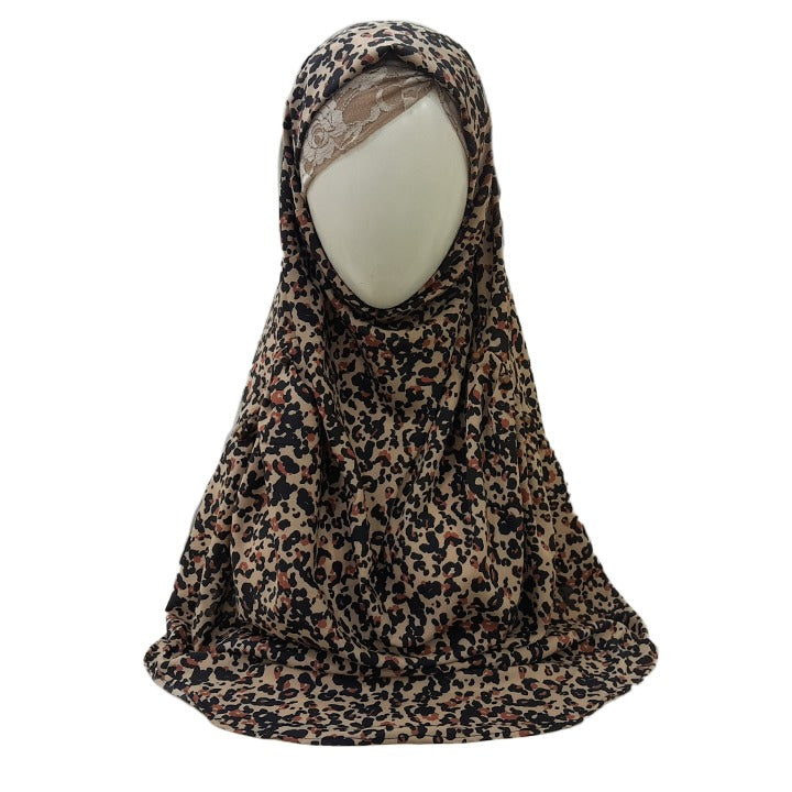 TERRACOTA BLACK LEOPARD - GEORGETTE