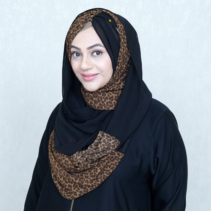 BROWLACK LEOPARD - CHIFFON