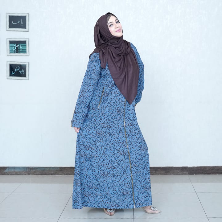 TEAL LEOPARD - GEORGETTE