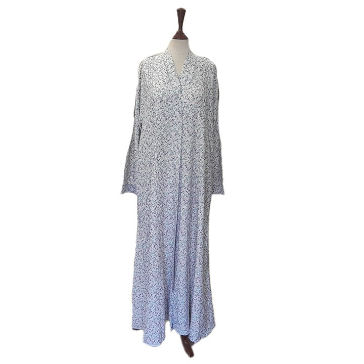 TINY PURPLE AQUA FLOWERS - GEORGETTE