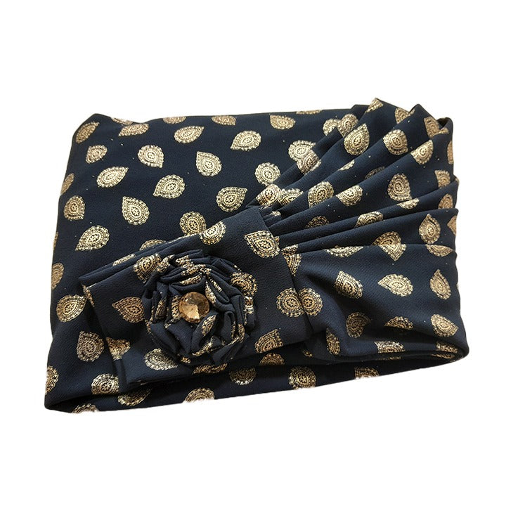 BLUE & GOLD - CHIFFON