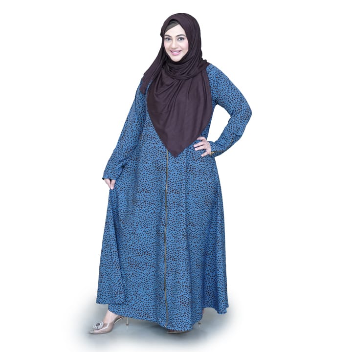 TEAL LEOPARD - GEORGETTE
