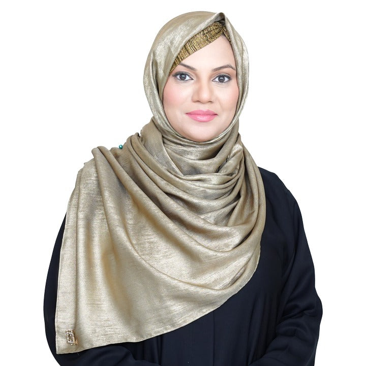 CLASSIC GOLD - MARBLE SHIMMER PURE SILK