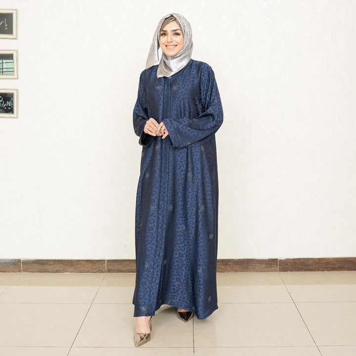 NAVY BLUE LEOPARD - SILK