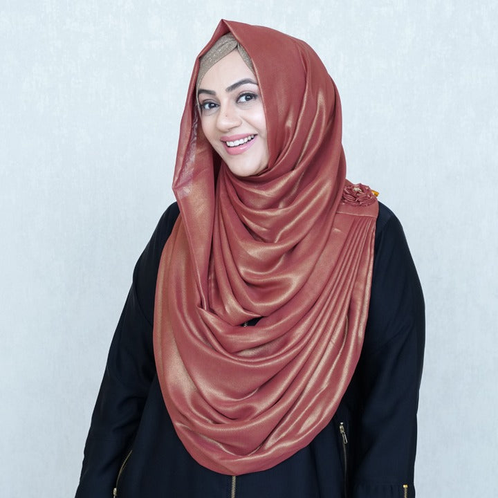 TANGERINE & GOLD - SHIMMER CHIFFON