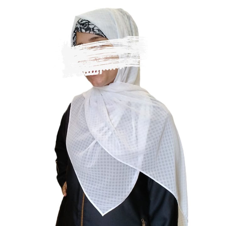 PEARL WHITE - SELF PREMIUM CHIFFON