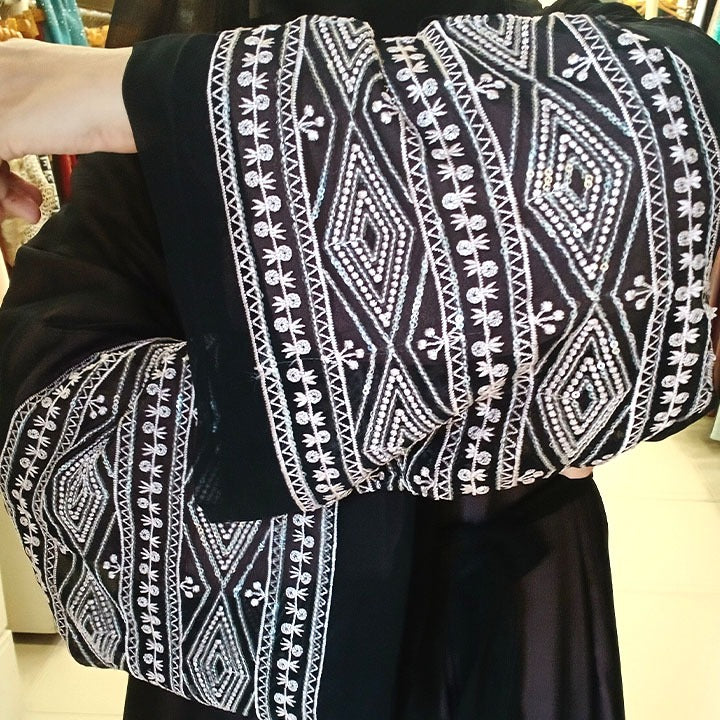 BLACK & TEAPINK K-CHIFFON