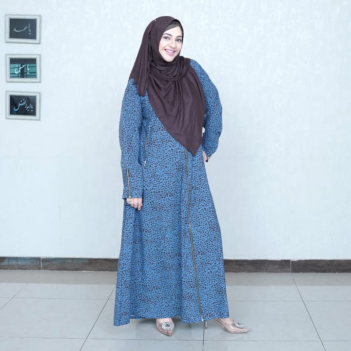TEAL LEOPARD - GEORGETTE