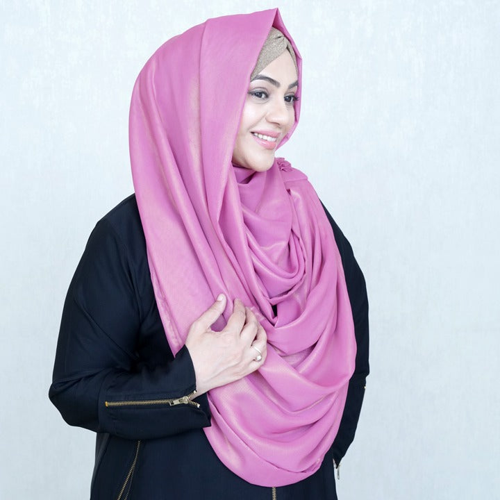 TEA PINK & GOLD - SHIMMER CHIFFON