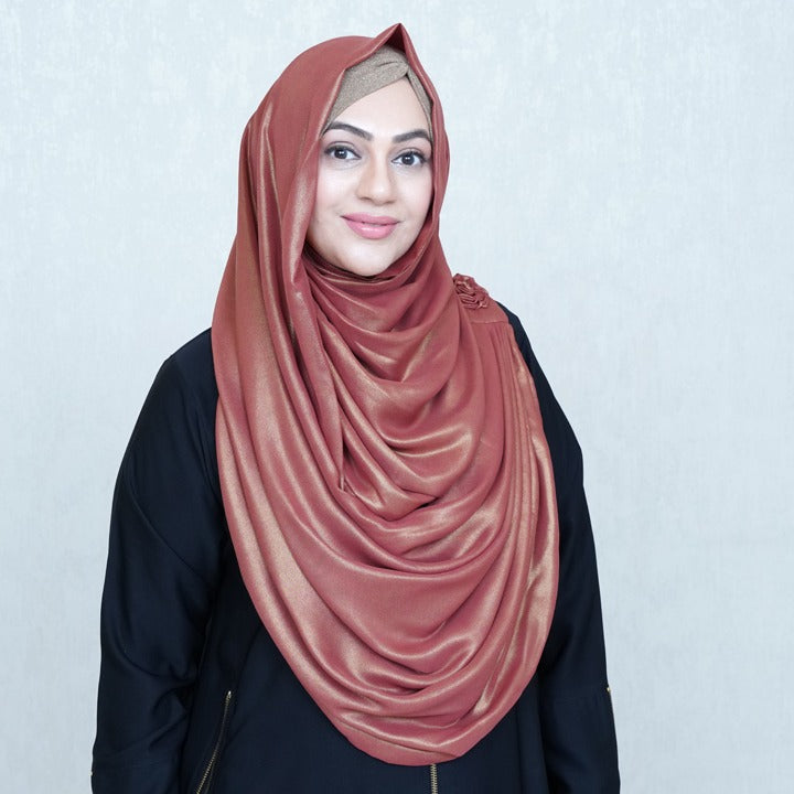 TANGERINE & GOLD - SHIMMER CHIFFON