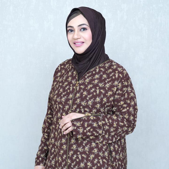 BROWN TINY FLORAL - GEORGETTE