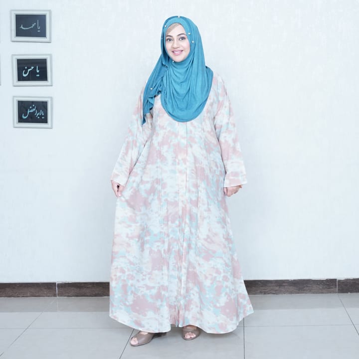 PASTEL PEACH AQUA - GEORGETTE