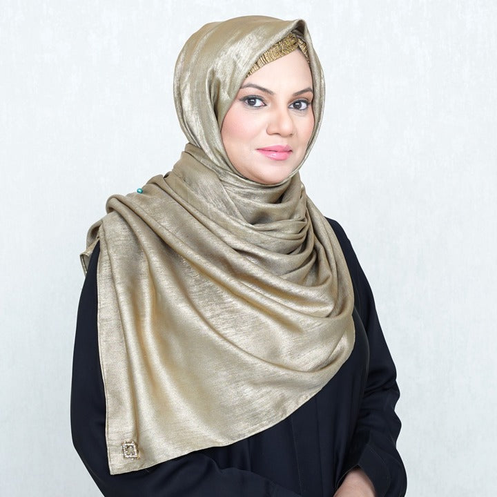 CLASSIC GOLD - MARBLE SHIMMER PURE SILK