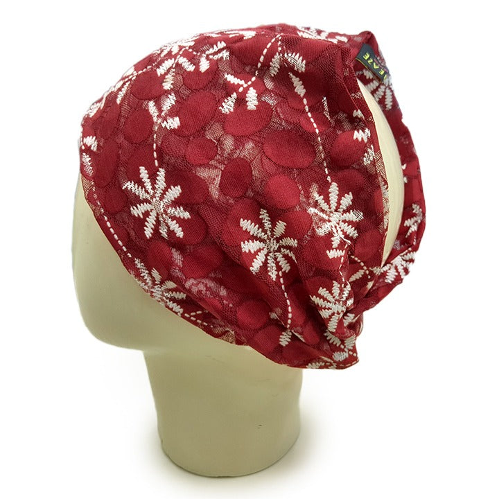 RED FLORAL LACE
