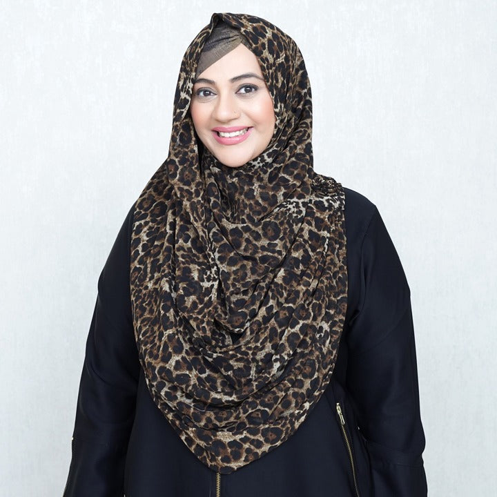 CHOCOLATE LEOPARD - CHIFFON