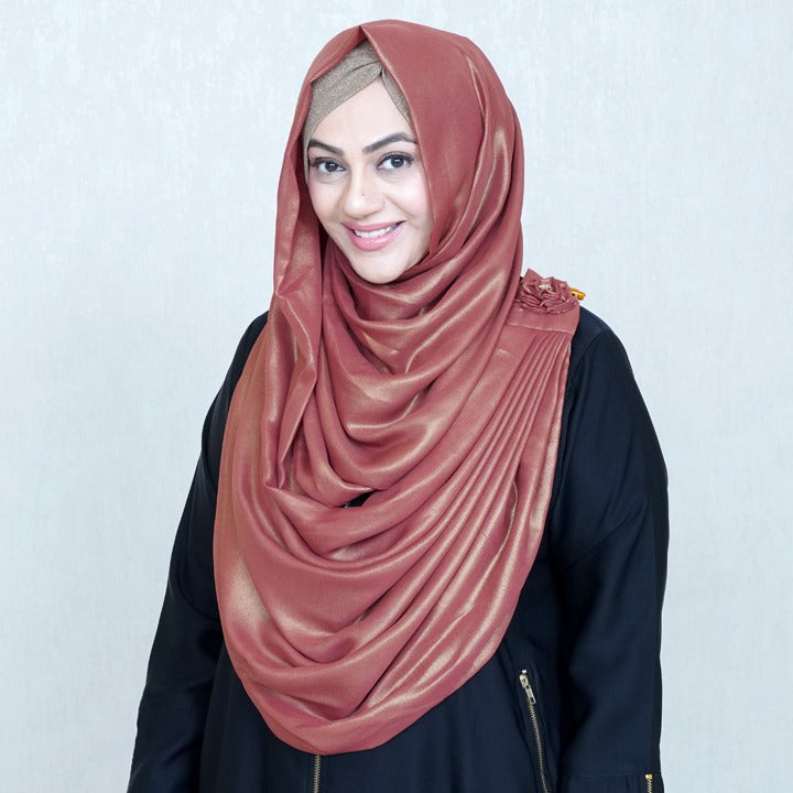 TANGERINE & GOLD - SHIMMER CHIFFON
