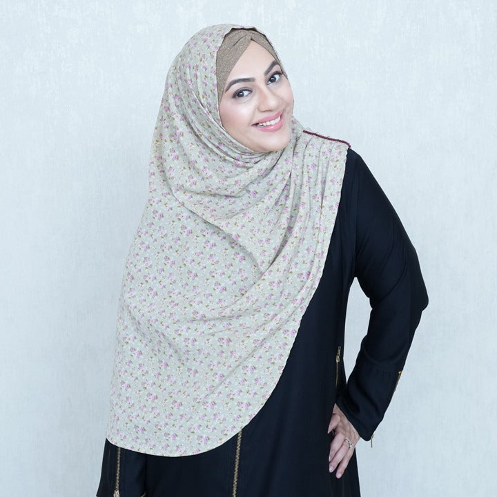 PISTACHIO TINY FLOWER - GEORGETTE