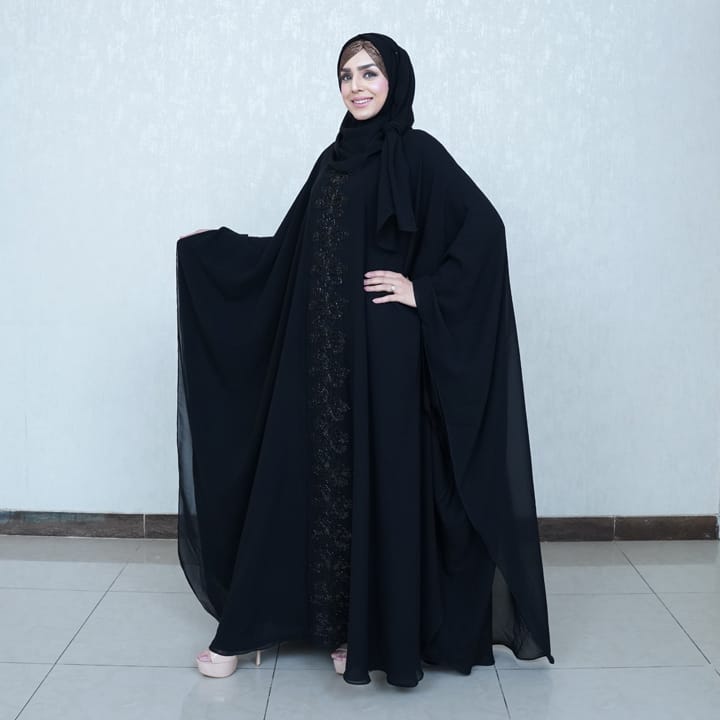 DIVINE BLACK PATCHED LACE - KOREAN CHIFFON