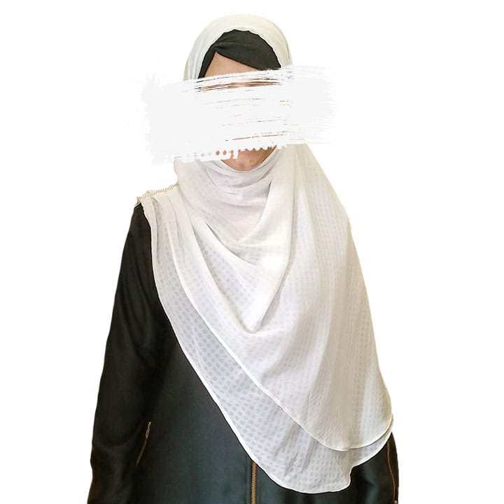 PEARL WHITE - SELF PREMIUM CHIFFON