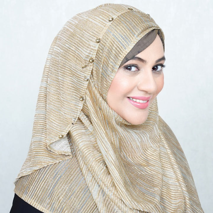 WHITE GOLD - LUREX FABRIC