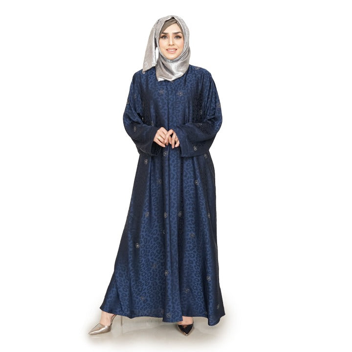 NAVY BLUE LEOPARD - SILK