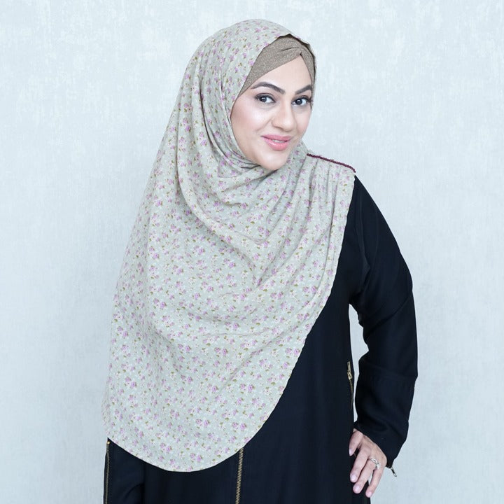 PISTACHIO TINY FLOWER - GEORGETTE