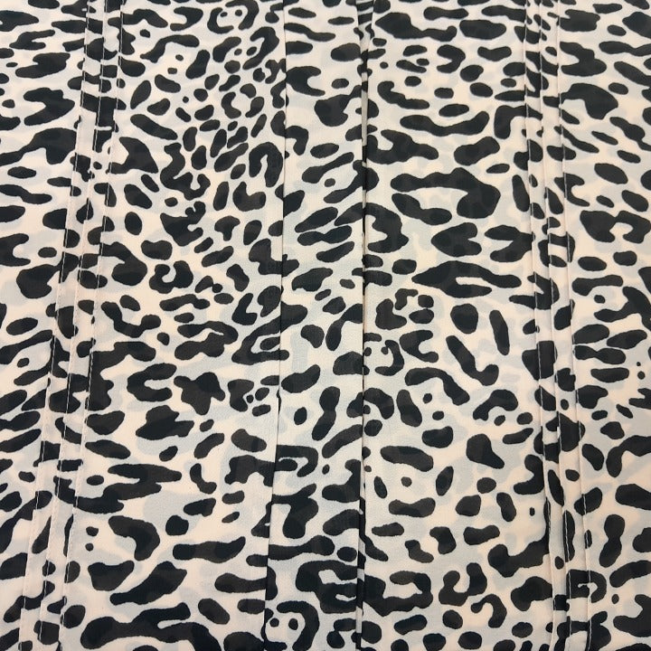 FOWN BLACK LEOPARD - GEORGETTE