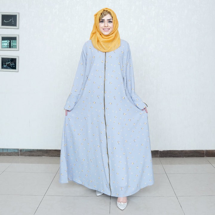 YELLOW DAISIES ON GREY - GEORGETTE