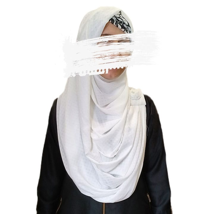 PEARL WHITE - SELF PREMIUM CHIFFON