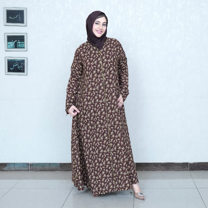 BROWN TINY FLORAL - GEORGETTE