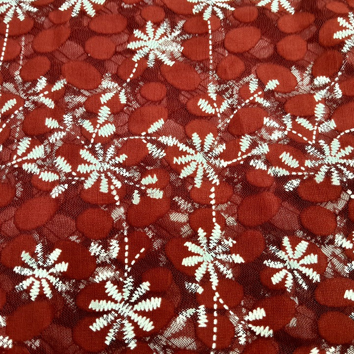 RED FLORAL - LACE