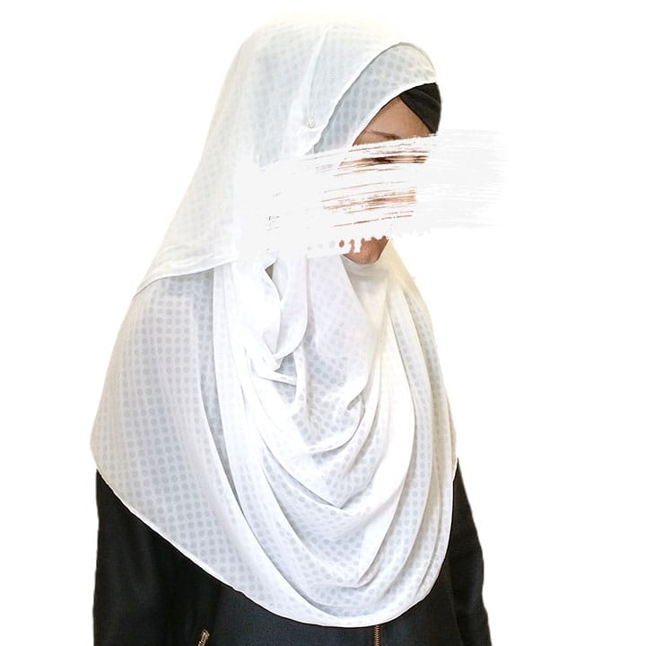 PEARL WHITE - SELF PREMIUM CHIFFON