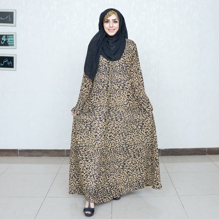 CHOCCO BLACK LEOPARD - GEORGETTE