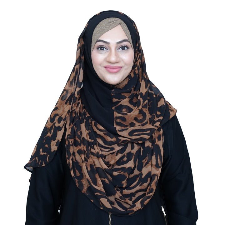 BIG BROWLACK LEOPARD - CHIFFON