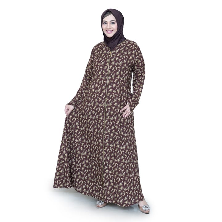 BROWN TINY FLORAL - GEORGETTE
