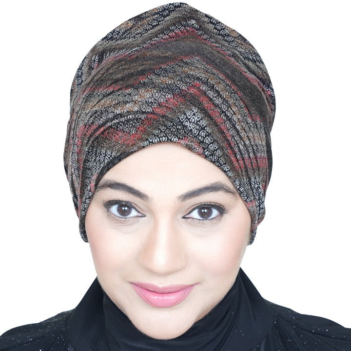 BROWN ZIC ZAC LACE