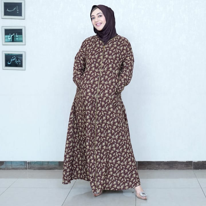 BROWN TINY FLORAL - GEORGETTE