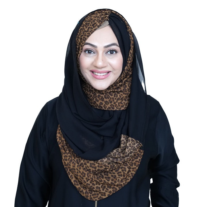 BROWLACK LEOPARD - CHIFFON